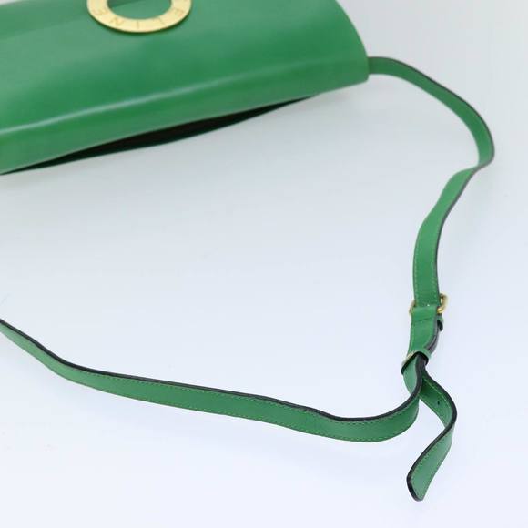 CELINE Shoulder Bag Leather Green Auth 75227A - Picture 7 of 16